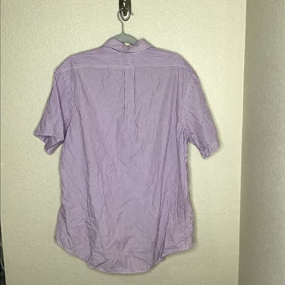 Ralph Lauren Custom Fit Purple Striped Men Button Down Size XL - Picture 4 of 4